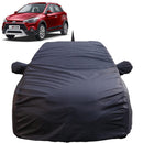 Autofact i20 Active Car Cover - TearTough - Dog Proof / Waterproof Car Body Cover for Hyundai i20 Active - With Mirror & Antenna Pockets, Triple Stitched, Bottom Fully Elastic, Adjustable Belt and Buckle (Grey 4x4)