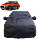 Autofact Etios Cross Car Cover - TearTough - Dog Proof / Waterproof Car Body Cover for Toyota Etios Cross - With Mirror Pockets, Triple Stitched, Bottom Fully Elastic, Adjustable Belt and Buckle (Grey 4x4)