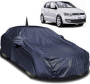 Autofact Polo Car Cover - EasyShield - Car Body Cover for Volkswagen Polo - With Mirror Pockets, Triple Stitched, Bottom Fully Elastic, Adjustable Belt and Buckle (Navy 190T)