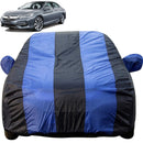 Autofact Accord Car Cover - EasyShield - Car Body Cover for Honda Accord - With Mirror Pockets, Triple Stitched, Bottom Fully Elastic, Adjustable Belt and Buckle (Royal Blue Stripes)