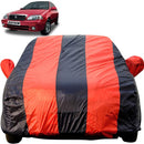 Autofact Esteem Car Cover - EasyShield - Car Body Cover for Maruti Esteem - With Mirror Pockets, Triple Stitched, Bottom Fully Elastic, Adjustable Belt and Buckle (Red Blue Stripes)