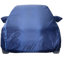 Autofact Polo Car Cover - CoreProtect - Water Resistant Car Body Cover for Volkswagen Polo - With Mirror & Antenna Pockets, Triple Stitched, Bottom Fully Elastic, Adjustable Belt and Buckle (Navy 210D)