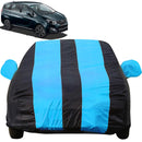 Autofact Marazzo Car Cover - EasyShield - Car Body Cover for Mahindra Marazzo - With Mirror Pockets, Triple Stitched, Bottom Fully Elastic, Adjustable Belt and Buckle (Teak Blue Stripes)
