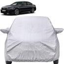 Autofact 5 Series Car Cover - FlexGuard - Waterproof Car Body Cover for BMW 5 Series - With Mirror Pockets, Triple Stitched, Bottom Fully Elastic, Adjustable Belt and Buckle (Silver)