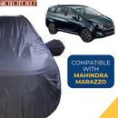 Autofact Marazzo Car Cover - CoreProtect - Water Resistant Car Body Cover for Mahindra Marazzo - With Mirror Pockets, Triple Stitched, Bottom Fully Elastic, Adjustable Belt and Buckle (Grey 210D)