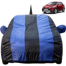 Autofact i20 Active Car Cover - EasyShield - Car Body Cover for Hyundai i20 Active - With Mirror Pockets, Triple Stitched, Bottom Fully Elastic, Adjustable Belt and Buckle (Royal Blue Stripes)
