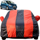 Autofact Ritz Car Cover - EasyShield - Car Body Cover for Maruti Ritz - With Mirror Pockets, Triple Stitched, Bottom Fully Elastic, Adjustable Belt and Buckle (Red Blue Stripes)