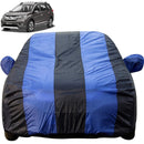 Autofact BRV Car Cover - EasyShield - Car Body Cover for Honda BRV - With Mirror Pockets, Triple Stitched, Bottom Fully Elastic, Adjustable Belt and Buckle (Royal Blue Stripes)