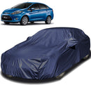 Autofact Fiesta  Car Cover - EasyShield - Car Body Cover for Ford Fiesta  - With Mirror Pockets, Triple Stitched, Bottom Fully Elastic, Adjustable Belt and Buckle (Navy 190T)