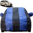 Autofact Mobilio Car Cover - EasyShield - Car Body Cover for Honda Mobilio - With Mirror Pockets, Triple Stitched, Bottom Fully Elastic, Adjustable Belt and Buckle (Royal Blue Stripes)