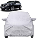 Autofact Terrano Car Cover - FlexGuard - Waterproof Car Body Cover for Nissan Terrano - With Mirror Pockets, Triple Stitched, Bottom Fully Elastic, Adjustable Belt and Buckle (Silver)