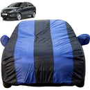 Autofact Zest Car Cover - EasyShield - Car Body Cover for Tata Zest - With Mirror Pockets, Triple Stitched, Bottom Fully Elastic, Adjustable Belt and Buckle (Royal Blue Stripes)