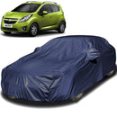 Autofact Beat Car Cover - EasyShield - Car Body Cover for Chevrolet Beat - With Mirror Pockets, Triple Stitched, Bottom Fully Elastic, Adjustable Belt and Buckle (Navy 190T)
