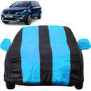 Autofact Hexa Car Cover - EasyShield - Car Body Cover for Tata Hexa - With Mirror Pockets, Triple Stitched, Bottom Fully Elastic, Adjustable Belt and Buckle (Teak Blue Stripes)