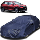 Autofact WRV Car Cover - EasyShield - Car Body Cover for Honda WRV - With Mirror Pockets, Triple Stitched, Bottom Fully Elastic, Adjustable Belt and Buckle (Navy 190T)