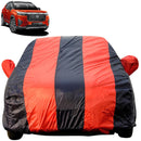 Autofact Elevate Car Cover - EasyShield - Car Body Cover for Honda Elevate - With Mirror Pockets, Triple Stitched, Bottom Fully Elastic, Adjustable Belt and Buckle (Red Blue Stripes)