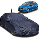Autofact Fabia Car Cover - EasyShield - Car Body Cover for Skoda Fabia - With Mirror Pockets, Triple Stitched, Bottom Fully Elastic, Adjustable Belt and Buckle (Navy 190T)