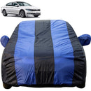 Autofact Passat Car Cover - EasyShield - Car Body Cover for Volkswagen Passat - With Mirror Pockets, Triple Stitched, Bottom Fully Elastic, Adjustable Belt and Buckle (Royal Blue Stripes)