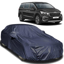 Autofact Carnival Car Cover - EasyShield - Car Body Cover for Kia Carnival - With Mirror Pockets, Triple Stitched, Bottom Fully Elastic, Adjustable Belt and Buckle (Navy 190T)