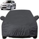 Autofact Accent Car Cover - EasyShield - Car Body Cover for Hyundai Accent - With Mirror Pockets, Triple Stitched, Bottom Fully Elastic, Adjustable Belt and Buckle (Grey 190T)