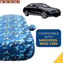 Autofact C300 Car Cover - TearTough - Dog Proof / Waterproof Car Body Cover for Mercedes -Benz C300 (Airforce Blue 4x4)