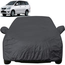Autofact Innova Old Model Car Cover - EasyShield - Car Body Cover for Toyota Innova Old Model - With Mirror Pockets, Triple Stitched, Bottom Fully Elastic, Adjustable Belt and Buckle (Grey 190T)