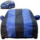 Autofact Eon Car Cover - EasyShield - Car Body Cover for Hyundai Eon - With Mirror Pockets, Triple Stitched, Bottom Fully Elastic, Adjustable Belt and Buckle (Royal Blue Stripes)