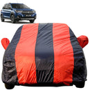 Autofact XL6 Car Cover - EasyShield - Car Body Cover for Maruti XL6 - With Mirror Pockets, Triple Stitched, Bottom Fully Elastic, Adjustable Belt and Buckle (Red Blue Stripes)