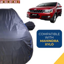 Autofact Xylo Car Cover - CoreProtect - Water Resistant Car Body Cover for Mahindra Xylo - With Mirror Pockets, Triple Stitched, Bottom Fully Elastic, Adjustable Belt and Buckle (Grey 210D)