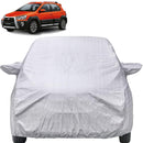 Autofact Etios Cross Car Cover - FlexGuard - Waterproof Car Body Cover for Toyota Etios Cross - With Mirror Pockets, Triple Stitched, Bottom Fully Elastic, Adjustable Belt and Buckle (Silver)
