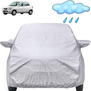 Autofact Alto Old Model Car Cover - FlexGuard - Waterproof Car Body Cover for Maruti Alto Old Model - With Mirror Pockets, Triple Stitched, Bottom Fully Elastic, Adjustable Belt and Buckle (Silver)