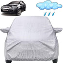 Autofact Fiesta  Car Cover - FlexGuard - Waterproof Car Body Cover for Ford Fiesta  - With Mirror Pockets, Triple Stitched, Bottom Fully Elastic, Adjustable Belt and Buckle (Silver)