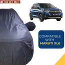 Autofact XL6 Car Cover - CoreProtect - Water Resistant Car Body Cover for Maruti XL6 - With Mirror Pockets, Triple Stitched, Bottom Fully Elastic, Adjustable Belt and Buckle (Grey 210D)