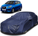 Autofact Datsun Go Plus Car Cover - EasyShield - Car Body Cover for Nissan Datsun Go Plus - With Mirror Pockets, Triple Stitched, Bottom Fully Elastic, Adjustable Belt and Buckle (Navy 190T)
