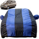 Autofact Enjoy Car Cover - EasyShield - Car Body Cover for Chevrolet Enjoy - With Mirror Pockets, Triple Stitched, Bottom Fully Elastic, Adjustable Belt and Buckle (Royal Blue Stripes)