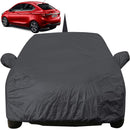 Autofact Tigor Car Cover - EasyShield - Car Body Cover for Tata Tigor - With Mirror Pockets, Triple Stitched, Bottom Fully Elastic, Adjustable Belt and Buckle (Grey 190T)