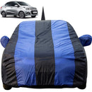 Autofact Xcent Car Cover - EasyShield - Car Body Cover for Hyundai Xcent - With Mirror Pockets, Triple Stitched, Bottom Fully Elastic, Adjustable Belt and Buckle (Royal Blue Stripes)