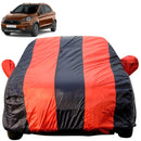 Autofact Freestyle Car Cover - EasyShield - Car Body Cover for Ford Freestyle - With Mirror Pockets, Triple Stitched, Bottom Fully Elastic, Adjustable Belt and Buckle (Red Blue Stripes)