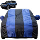 Autofact Pajero Car Cover - EasyShield - Car Body Cover for Mitsubishi Pajero - With Mirror Pockets, Triple Stitched, Bottom Fully Elastic, Adjustable Belt and Buckle (Royal Blue Stripes)