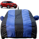Autofact Glanza Car Cover - EasyShield - Car Body Cover for Toyota Glanza - With Mirror Pockets, Triple Stitched, Bottom Fully Elastic, Adjustable Belt and Buckle (Royal Blue Stripes)