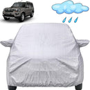 Autofact Scorpio Car Cover - FlexGuard - Waterproof Car Body Cover for Mahindra Scorpio - With Mirror Pockets, Triple Stitched, Bottom Fully Elastic, Adjustable Belt and Buckle (Silver)