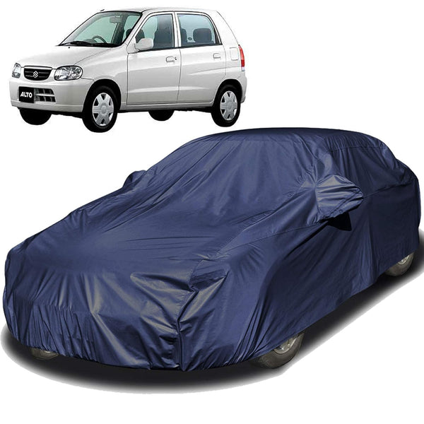 Autofact Alto Old Model Car Cover - EasyShield - Car Body Cover for Maruti Alto Old Model - With Mirror Pockets, Triple Stitched, Bottom Fully Elastic, Adjustable Belt and Buckle (Navy 190T)