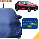 Autofact WRV Car Cover - CoreProtect - Water Resistant Car Body Cover for Honda WRV - With Mirror & Antenna Pockets, Triple Stitched, Bottom Fully Elastic, Adjustable Belt and Buckle (Navy 210D)