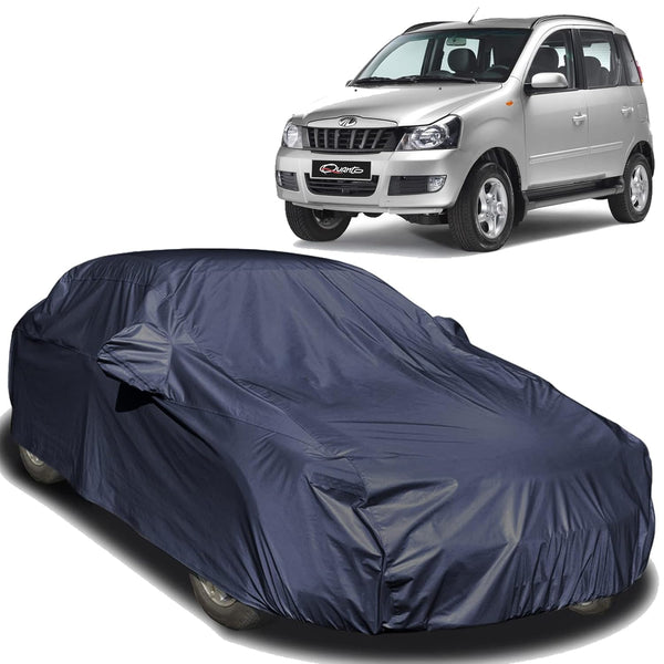 Autofact Quanto Car Cover - EasyShield - Car Body Cover for Mahindra Quanto - With Mirror Pockets, Triple Stitched, Bottom Fully Elastic, Adjustable Belt and Buckle (Navy 190T)
