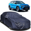 Autofact Urban Cruiser Hyryder Car Cover - EasyShield - Car Body Cover for Toyota Urban Cruiser Hyryder - With Mirror Pockets, Triple Stitched, Bottom Fully Elastic, Adjustable Belt and Buckle (Navy 190T)