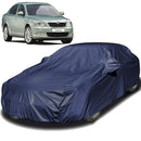 Autofact Laura Car Cover - EasyShield - Car Body Cover for Skoda Laura - With Mirror Pockets, Triple Stitched, Bottom Fully Elastic, Adjustable Belt and Buckle (Navy 190T)
