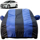 Autofact Civic Old Model Car Cover - EasyShield - Car Body Cover for Honda Civic Old Model - With Mirror Pockets, Triple Stitched, Bottom Fully Elastic, Adjustable Belt and Buckle (Royal Blue Stripes)
