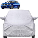 Autofact 3 Series Car Cover - FlexGuard - Waterproof Car Body Cover for BMW 3 Series - With Mirror Pockets, Triple Stitched, Bottom Fully Elastic, Adjustable Belt and Buckle (Silver)