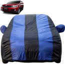 Autofact Xylo Car Cover - EasyShield - Car Body Cover for Mahindra Xylo - With Mirror Pockets, Triple Stitched, Bottom Fully Elastic, Adjustable Belt and Buckle (Royal Blue Stripes)