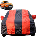 Autofact Spresso Car Cover - EasyShield - Car Body Cover for Maruti Spresso - With Mirror Pockets, Triple Stitched, Bottom Fully Elastic, Adjustable Belt and Buckle (Red Blue Stripes)